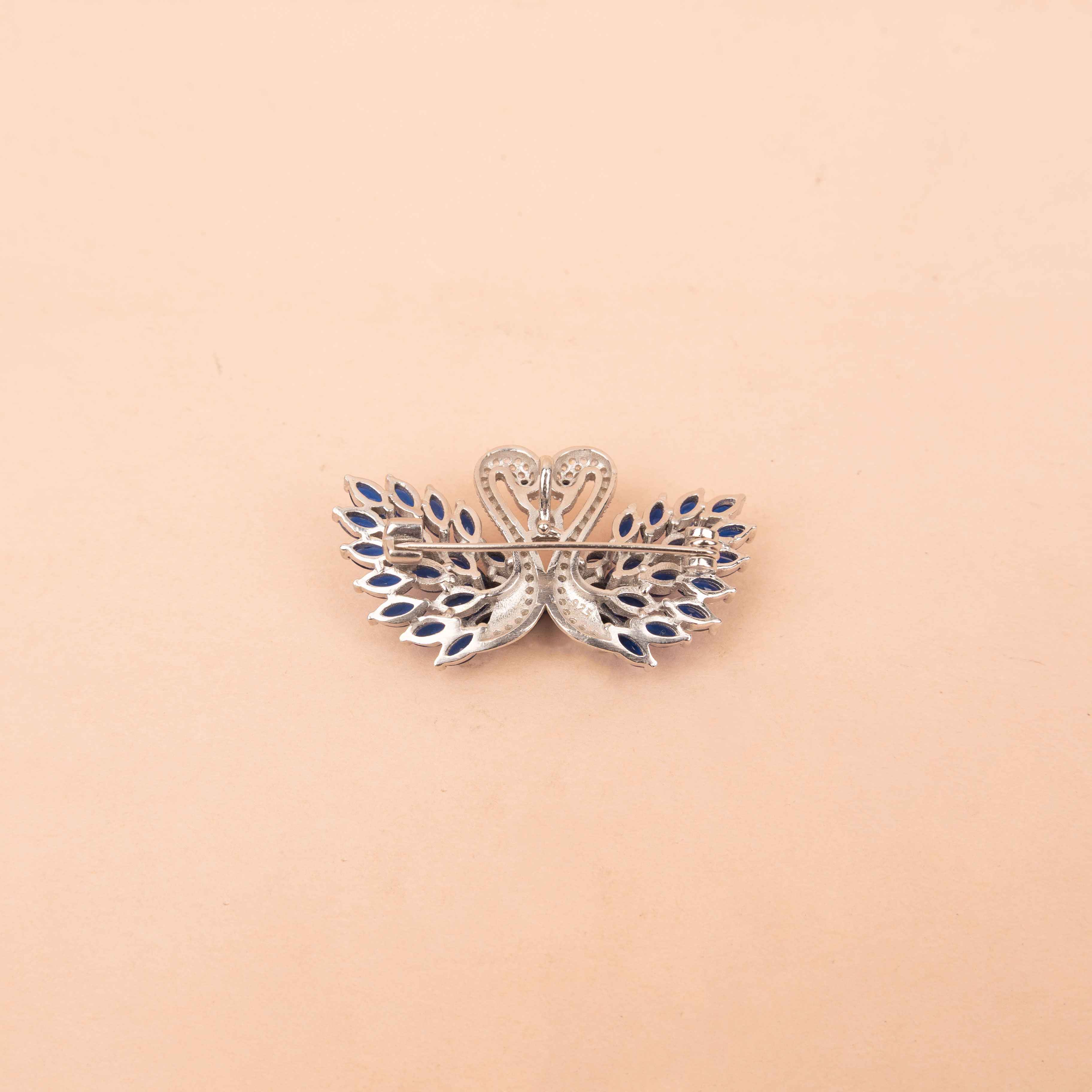 Adya Sculpted Swan Brooch Cum Pendant