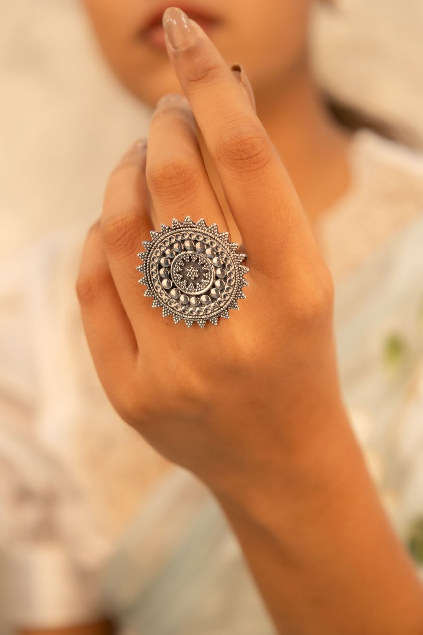 Adya Intricate Chakra Ring