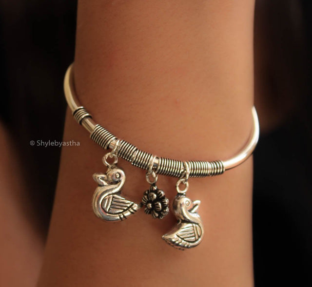 Ducks Charm Floral End Bracelet