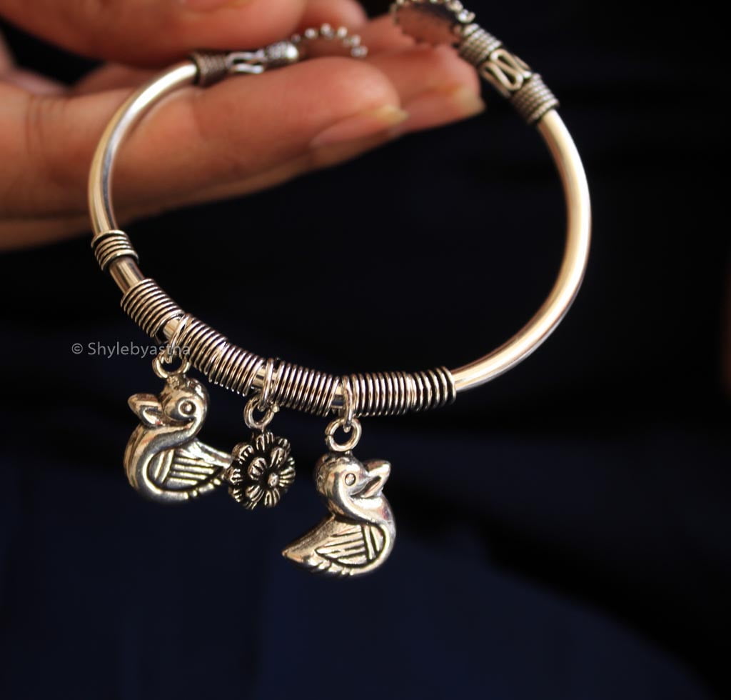 Ducks Charm Floral End Bracelet