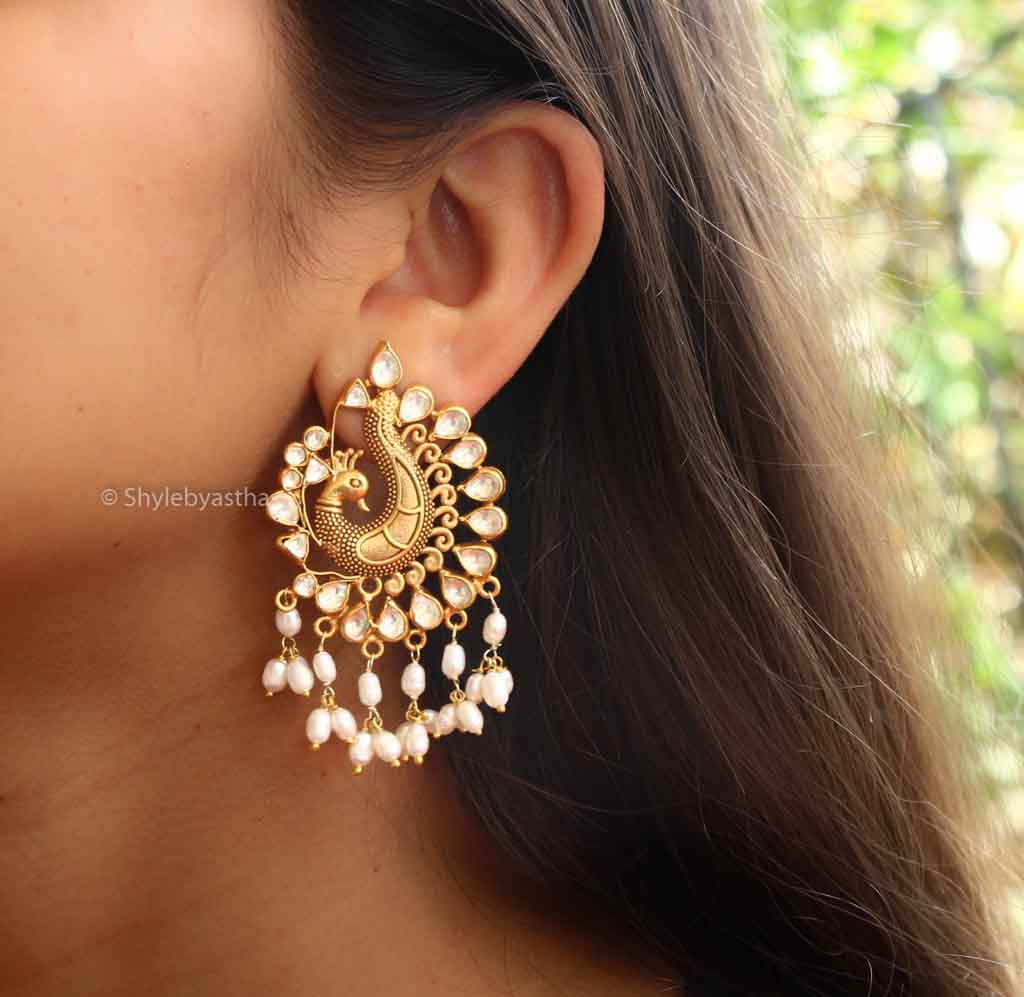 Tattva Gold Plated Kundan Earrings