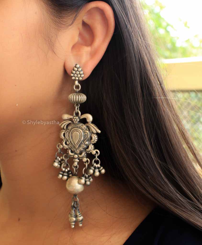 Moh 3 Layered Ghunghroo Danglers