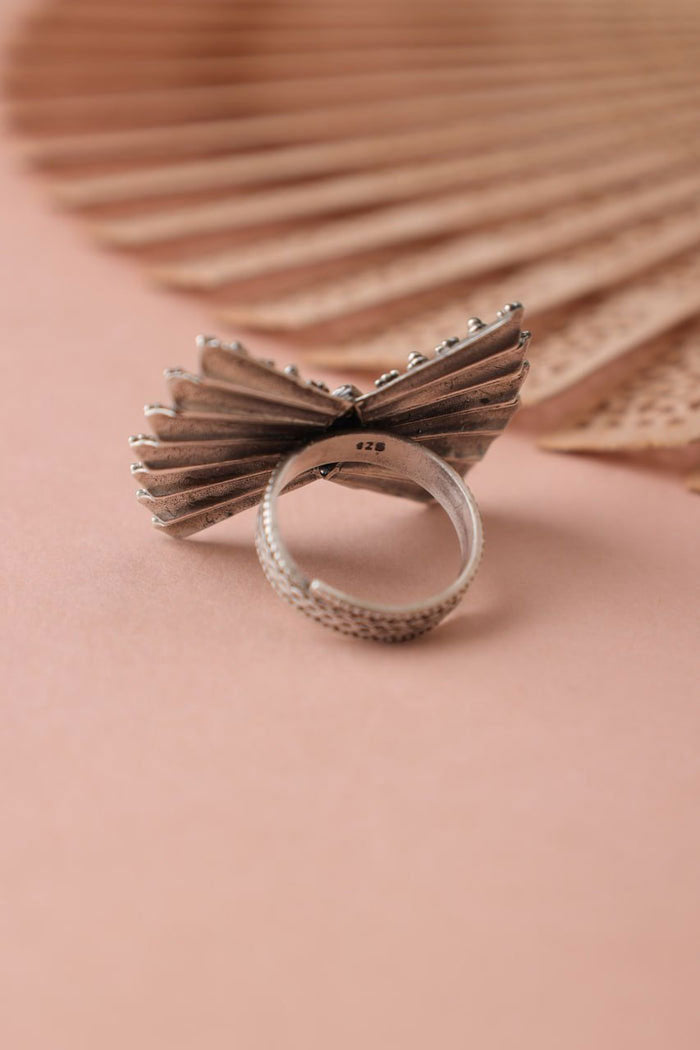 Mizoya Turquoise Bow Tie Statement Ring