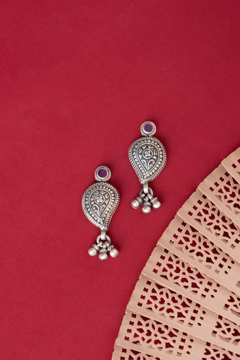 Mizoya Intricate Ghughri Drop Carry Motif Choker Earring Ring Set