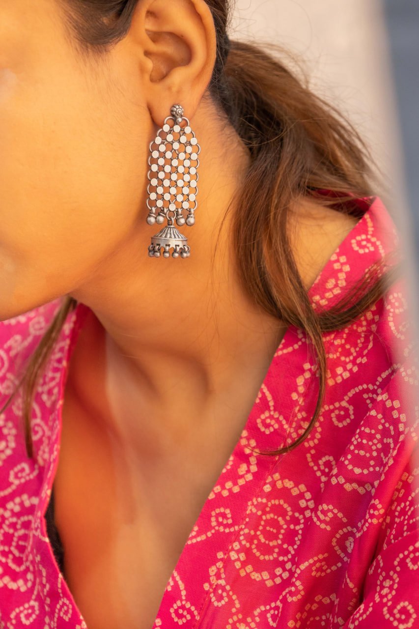 Mizoya Intricate Jali Versatile Jhumki