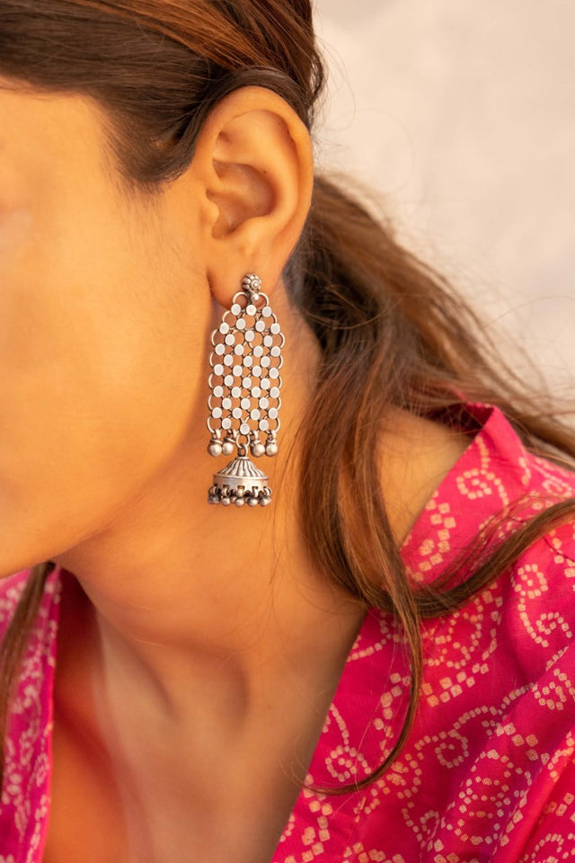 Mizoya Intricate Jali Versatile Jhumki