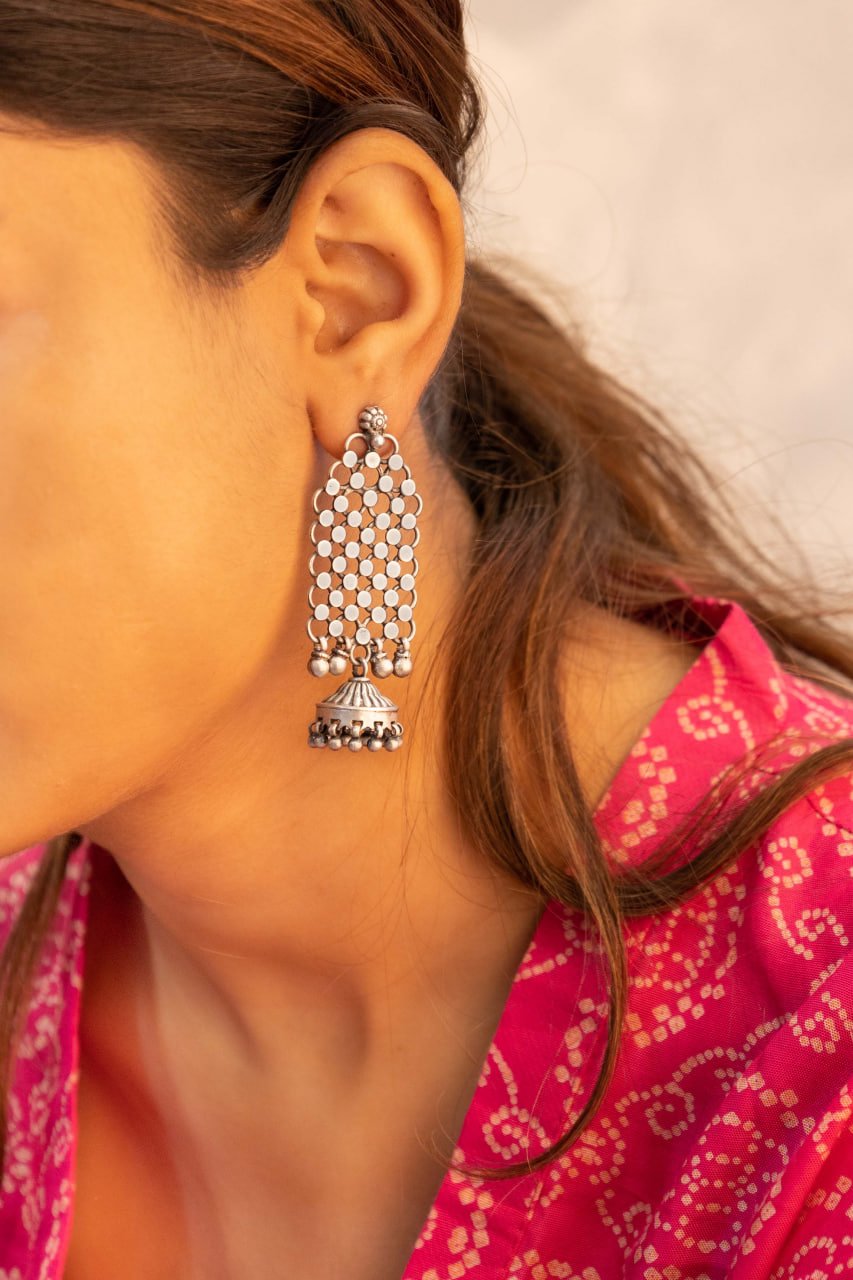 Mizoya Intricate Jali Versatile Jhumki