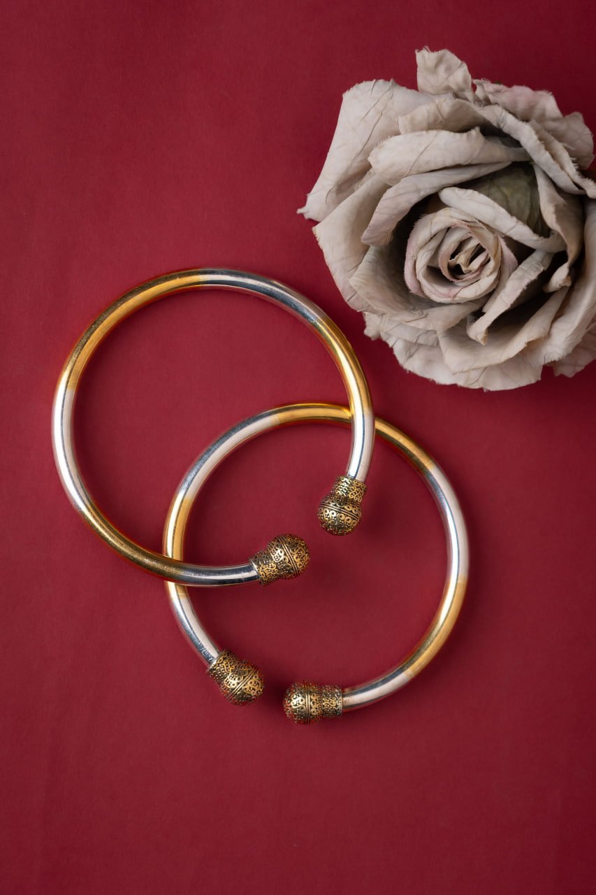 Mizoya Dual Tone Intricate Ball Ankle Kada