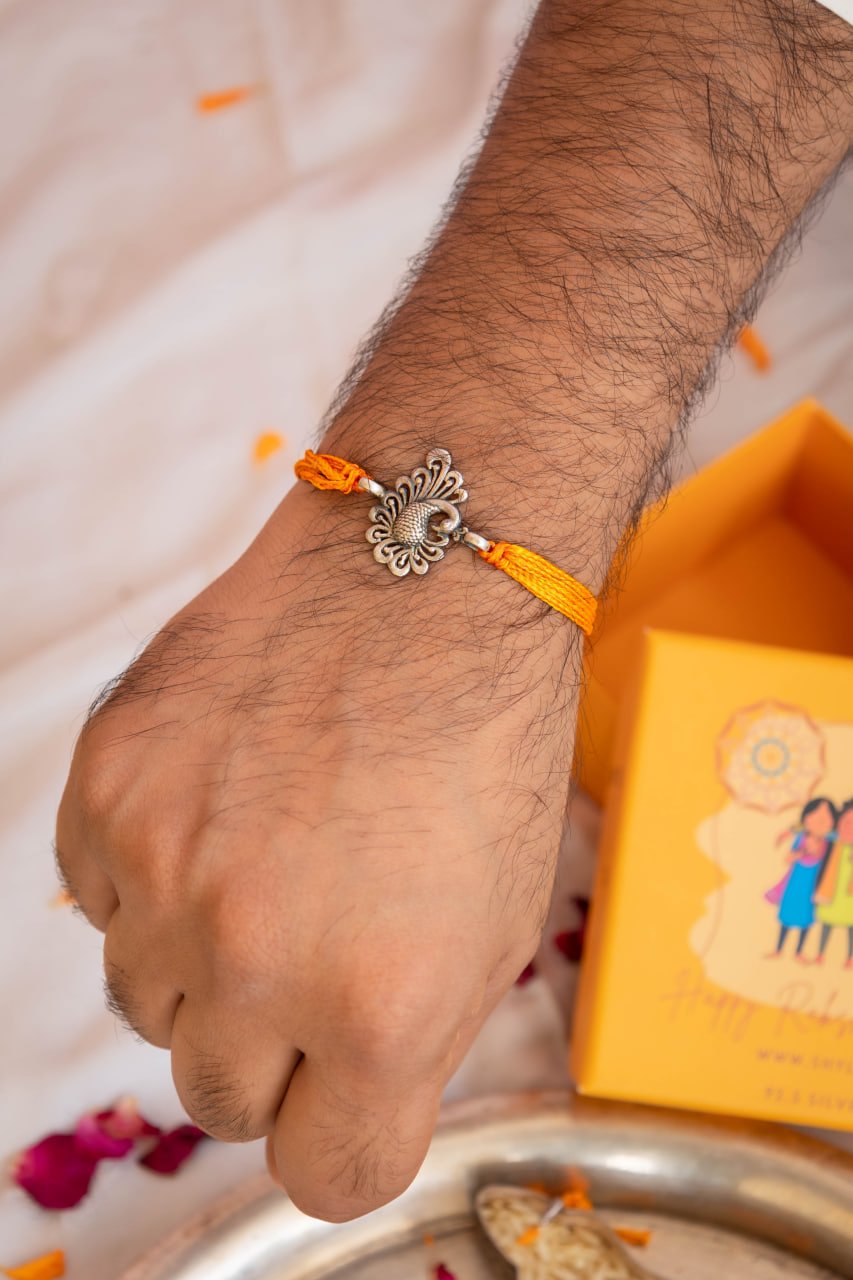 Moh Handcrafted Dancing Peacock Rakhi