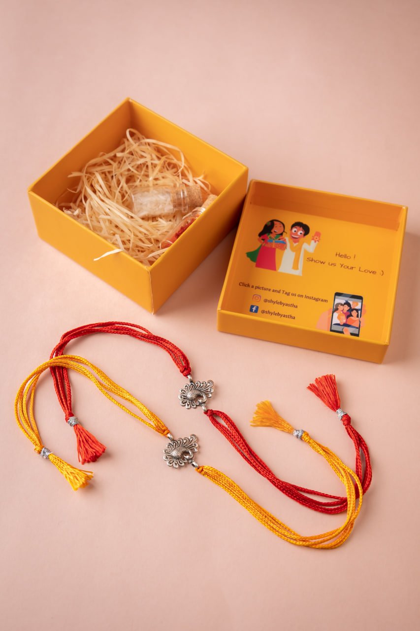 Moh Handcrafted Dancing Peacock Rakhi