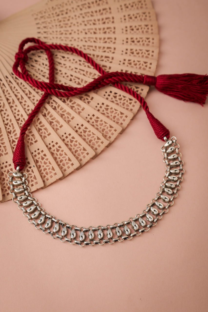 Moh Intricate Peacock Choker