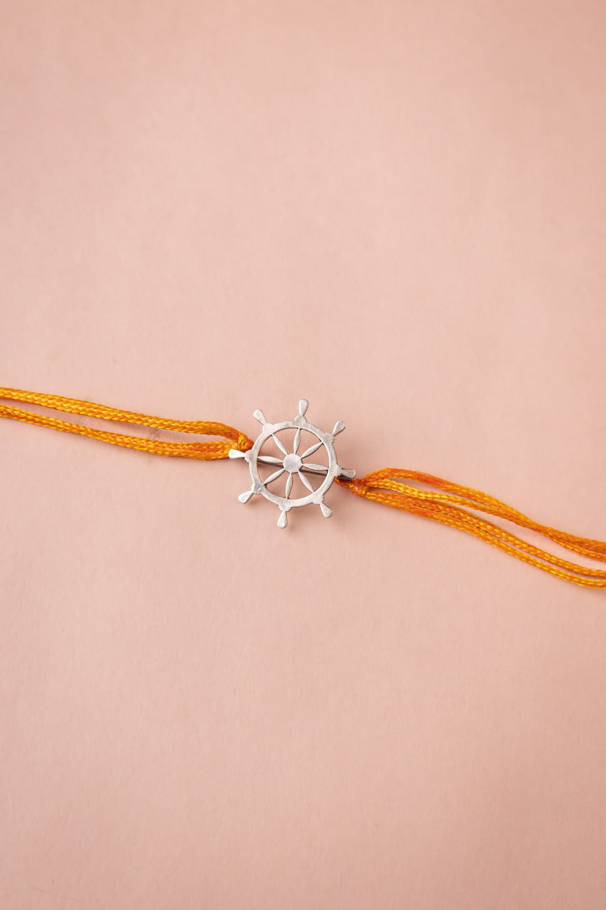Moh Ship Handle Brooch Cum Rakhi
