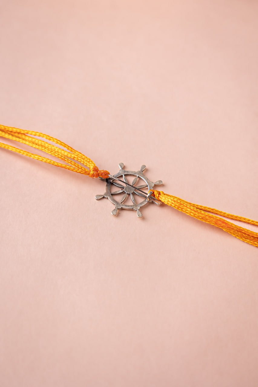 Moh Ship Handle Brooch Cum Rakhi