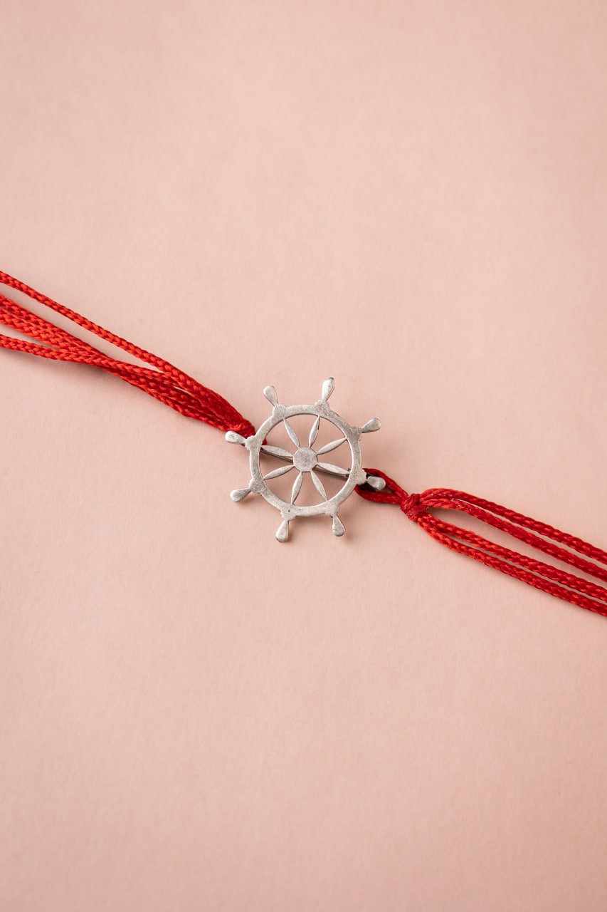 Moh Ship Handle Brooch Cum Rakhi