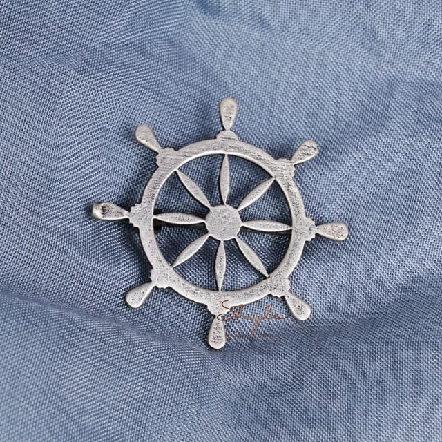 Adya Statement Ship Handle Brooch front