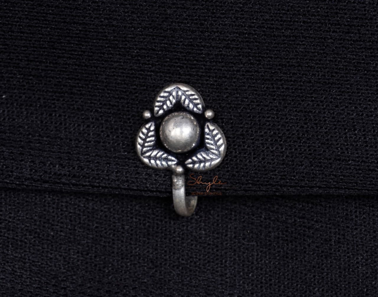 Adya Intricate leaf Cluster Fine Nose Clip on