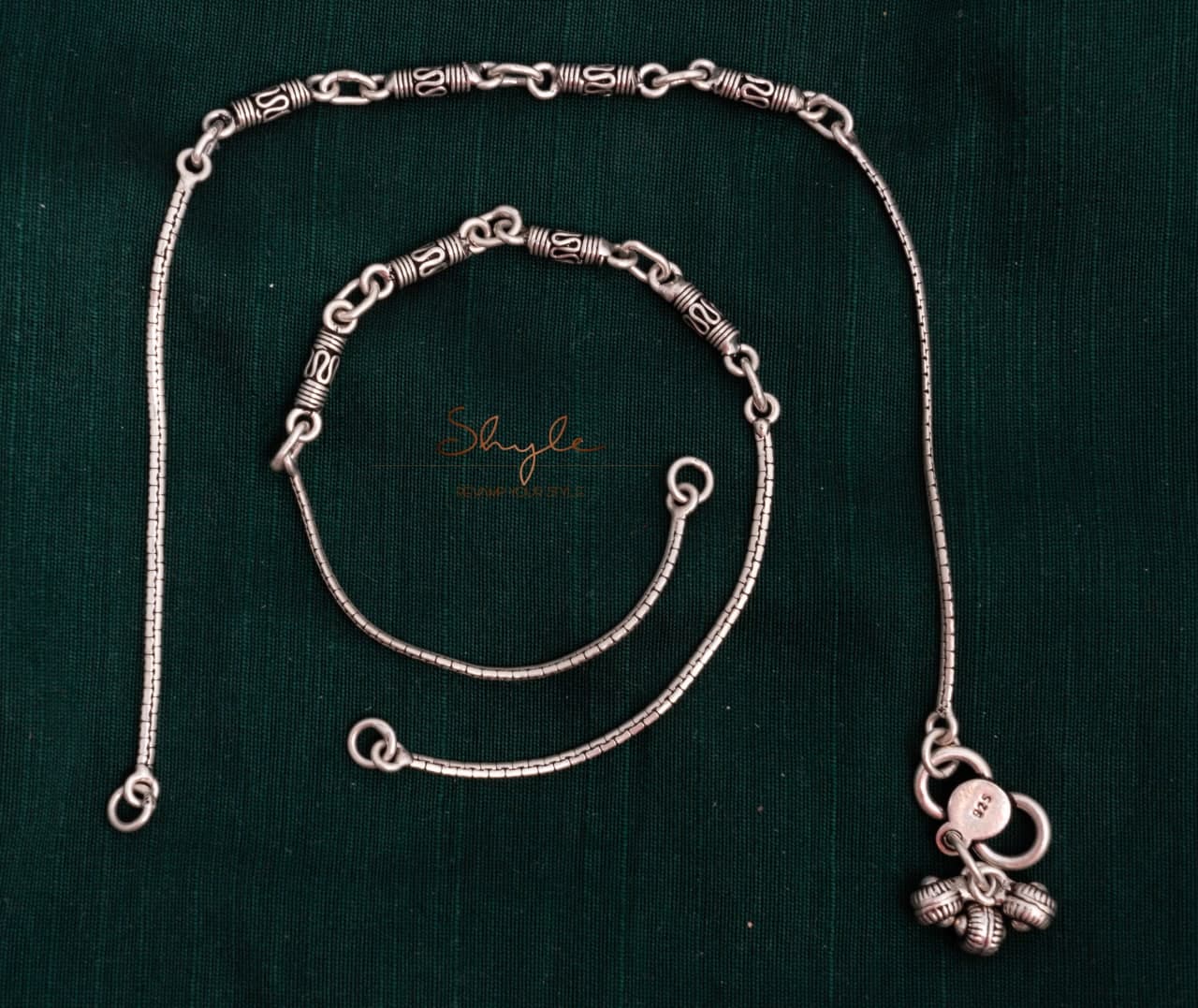 Adya Intricate Motif Sequence Anklet Pair