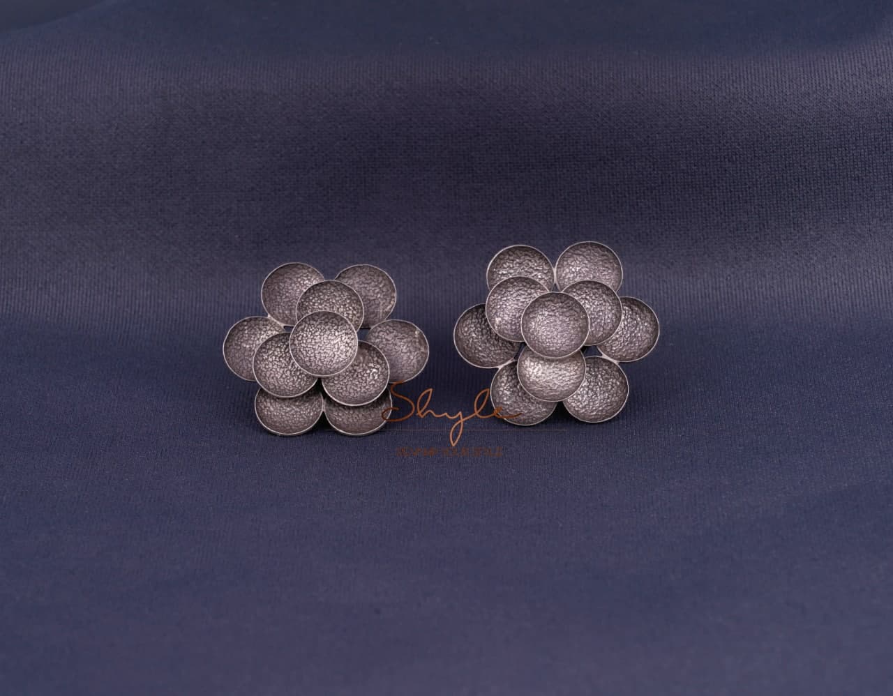 Adya Flower Textured Studs front