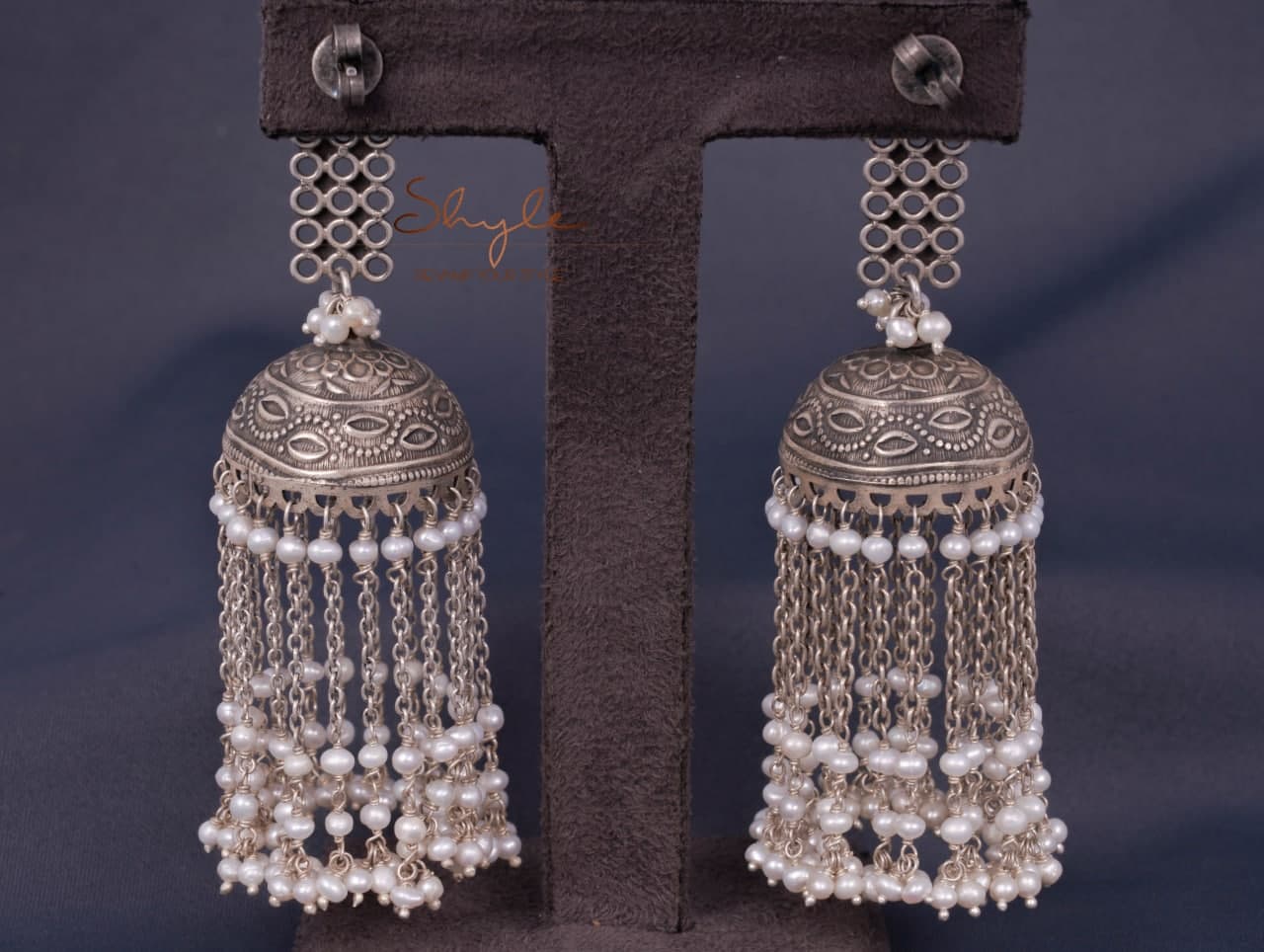 Dulari Freshwater Pearl Waterfall Jhumka back