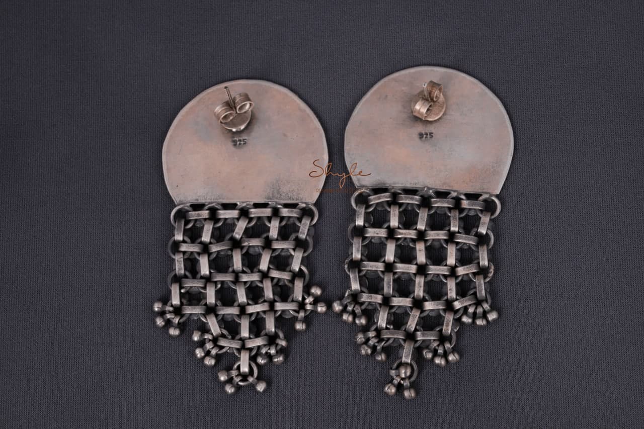 Tattva Intricate Classic Jali Earrings back