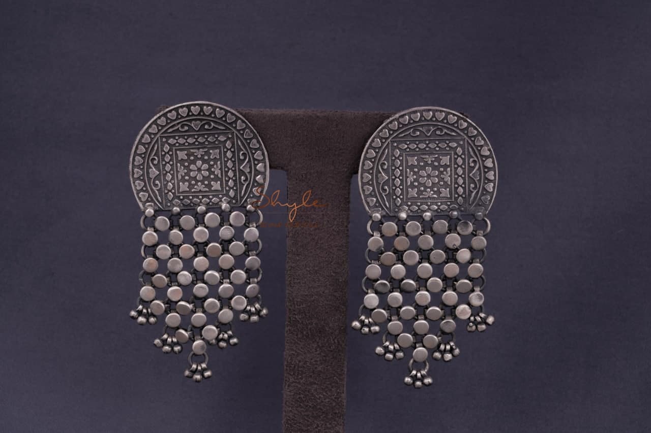 Tattva Intricate Classic Jali Earrings front