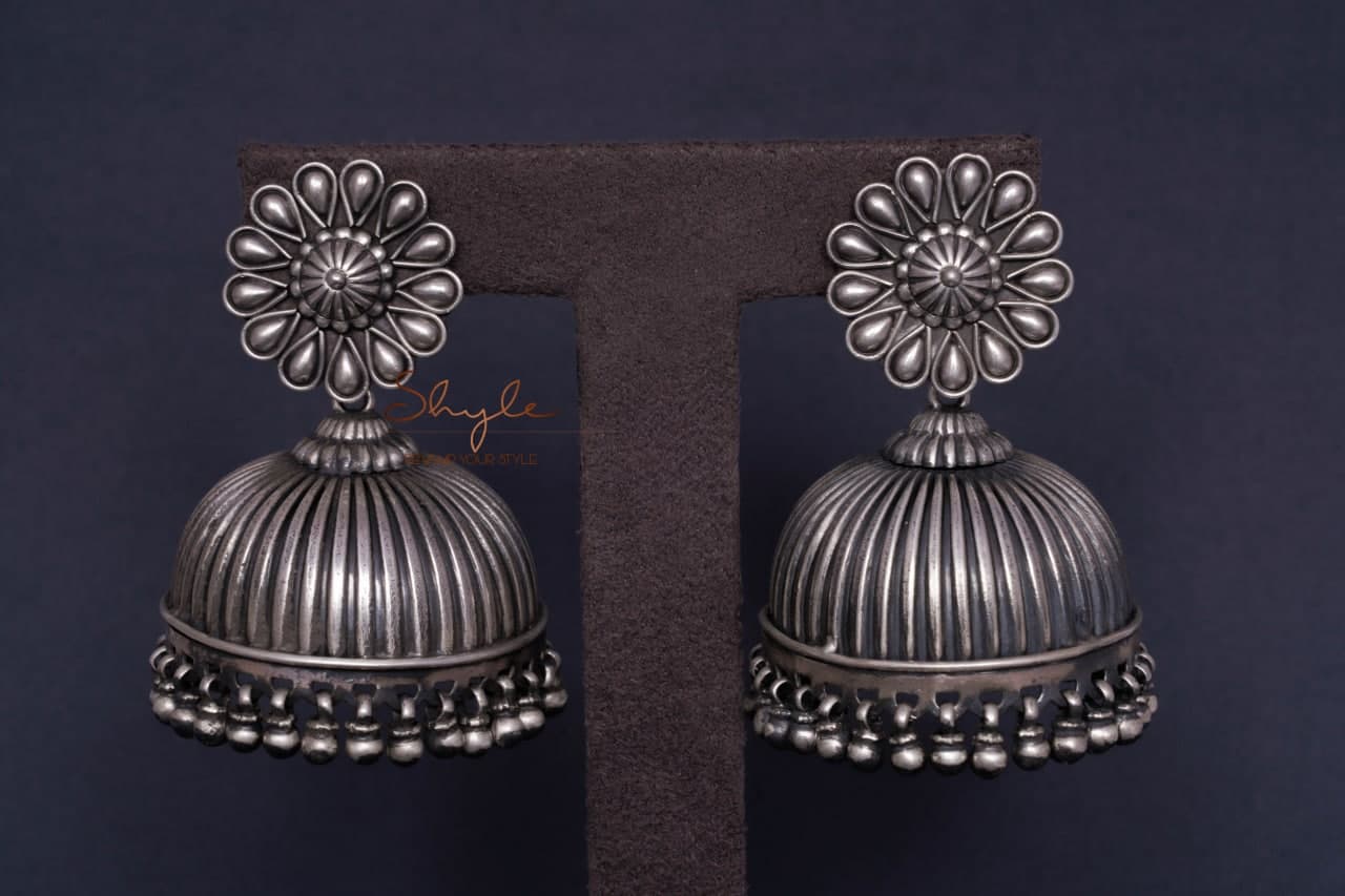 Tattva Flower Motif Timeless Jhumka