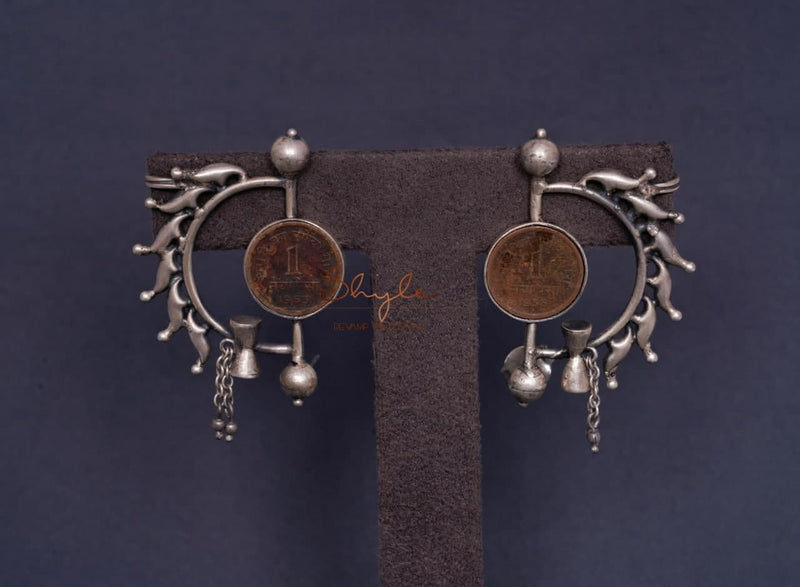 Mizoya Sikka Damru Earcuffs