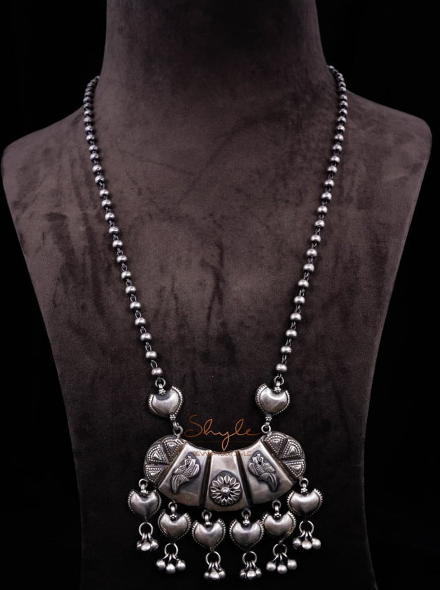 Mizoya Tribal Inspired Parrot Motif Ball Chain Necklace