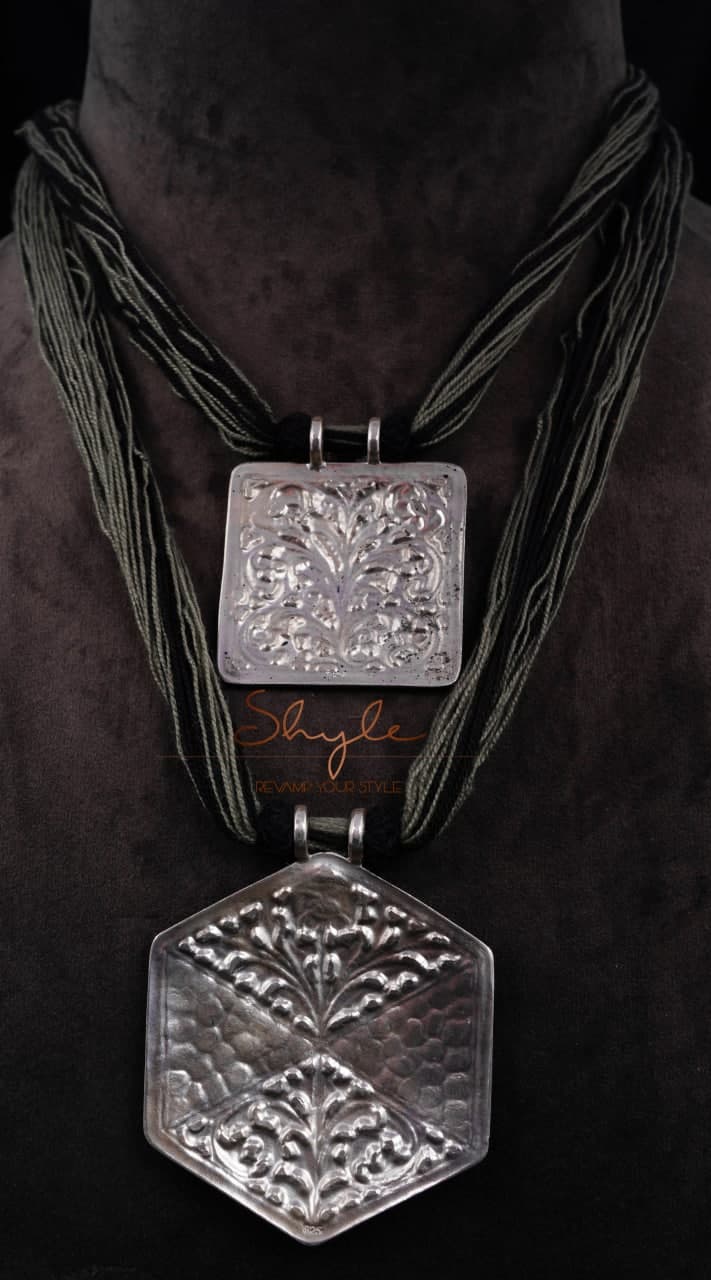 Anvaya Chitai Motif Layered Necklace