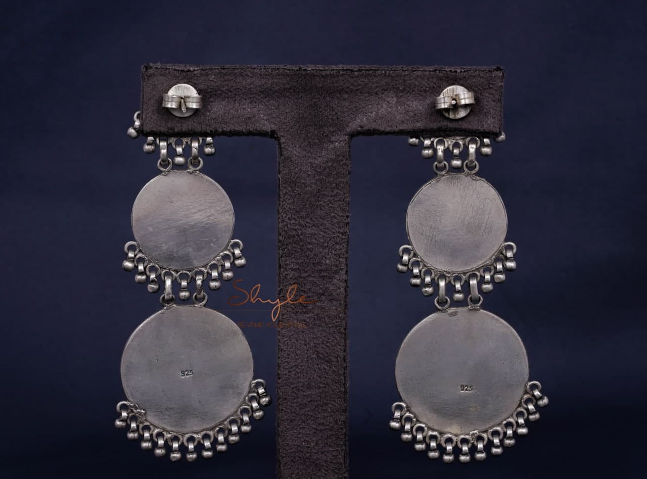Anvaya Intricate Triple Layered Timeless Earrings back