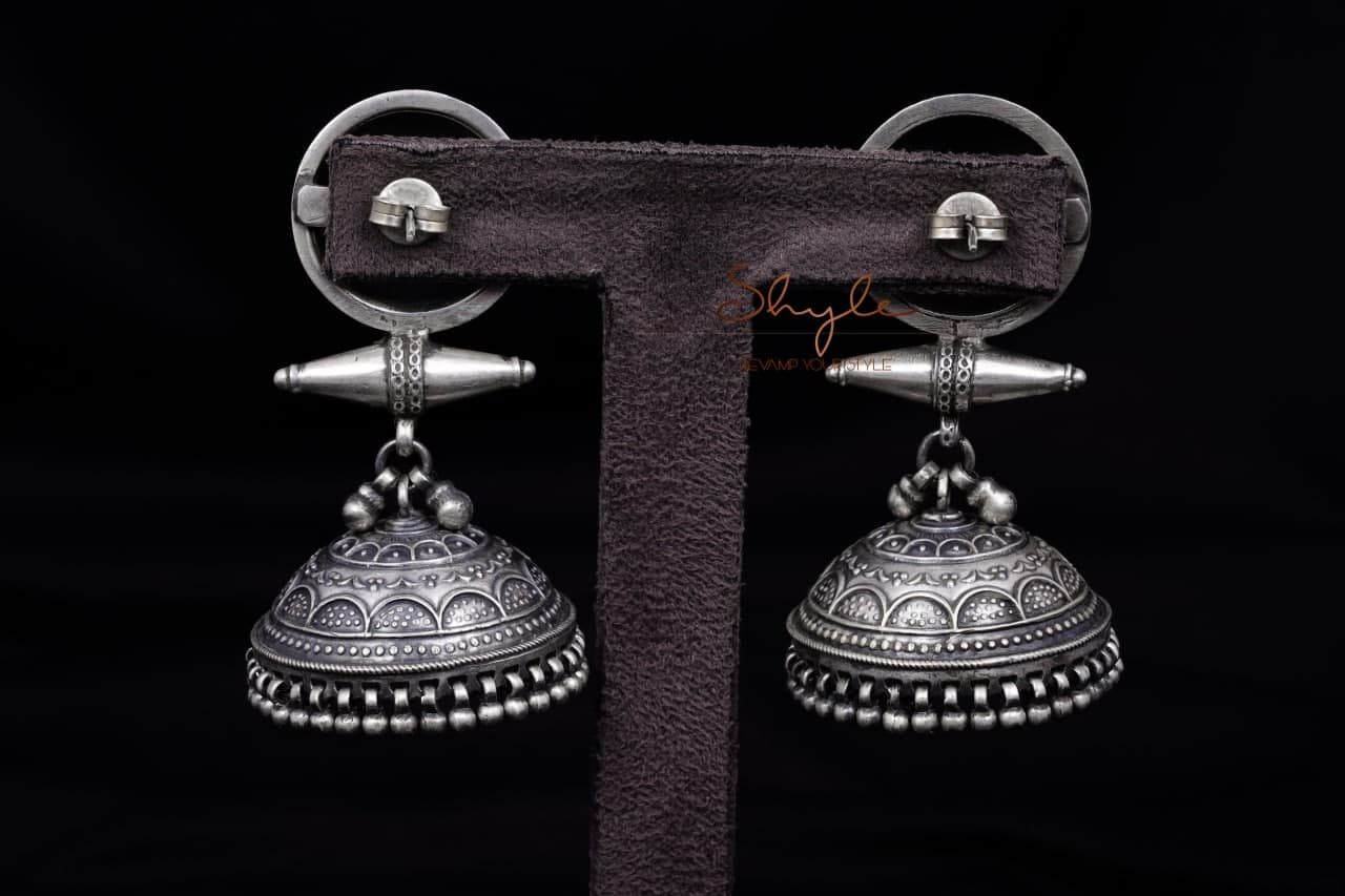 Tattva Intricate Motif Classic Jhumka back