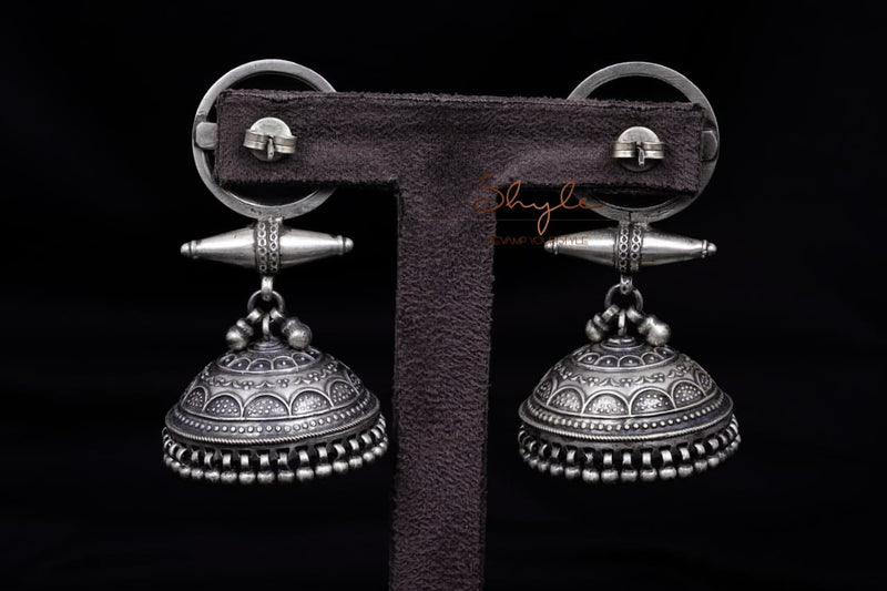 Tattva Intricate Motif Classic Jhumka back