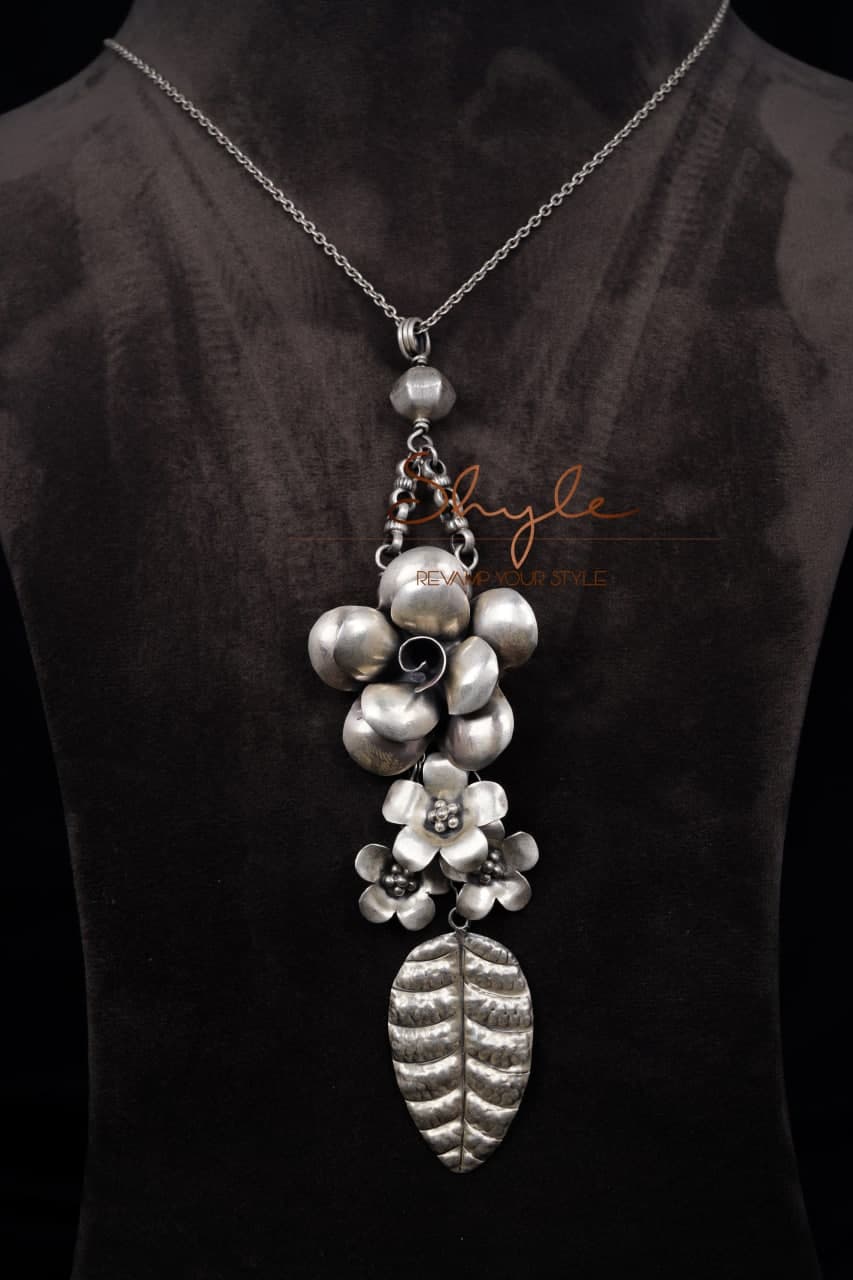 Qurbat Rose Petal Cluster Statement Necklace