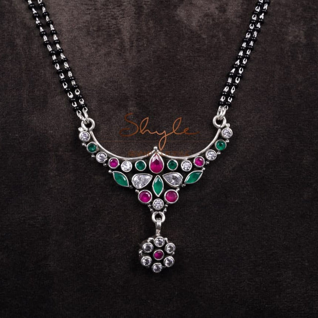 Adya Jadau Multistone Fine Mangalsutra