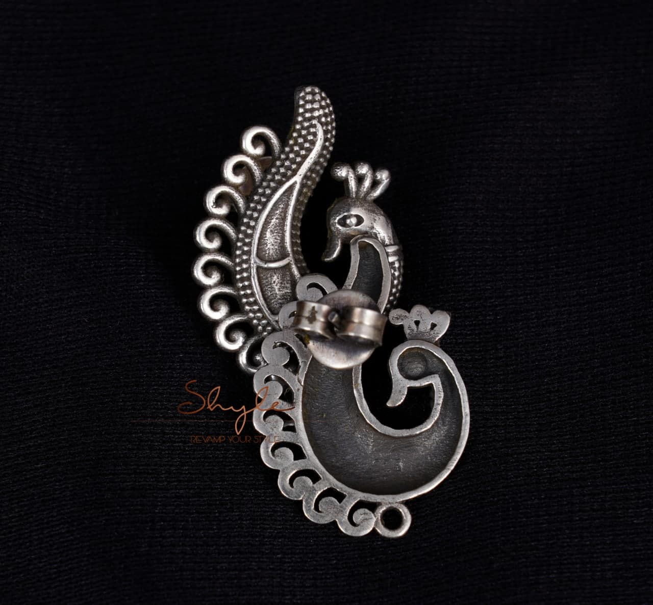 Moh Intricate Peacock Studs