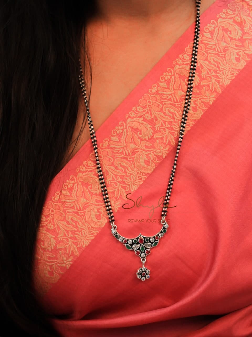 Adya Jadau Multistone Fine Mangalsutra