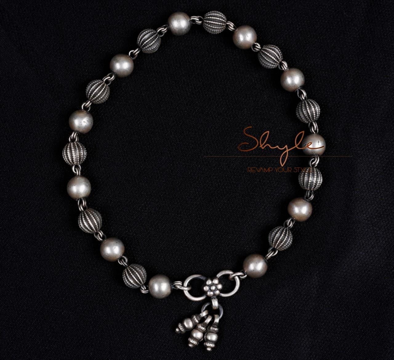 Tattva Rawa Ball Intricate Anklet front
