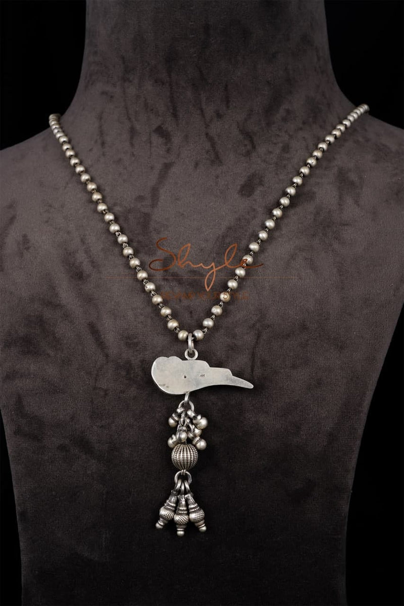 Anvaya Parrot Ghughri Ball Chain Necklace