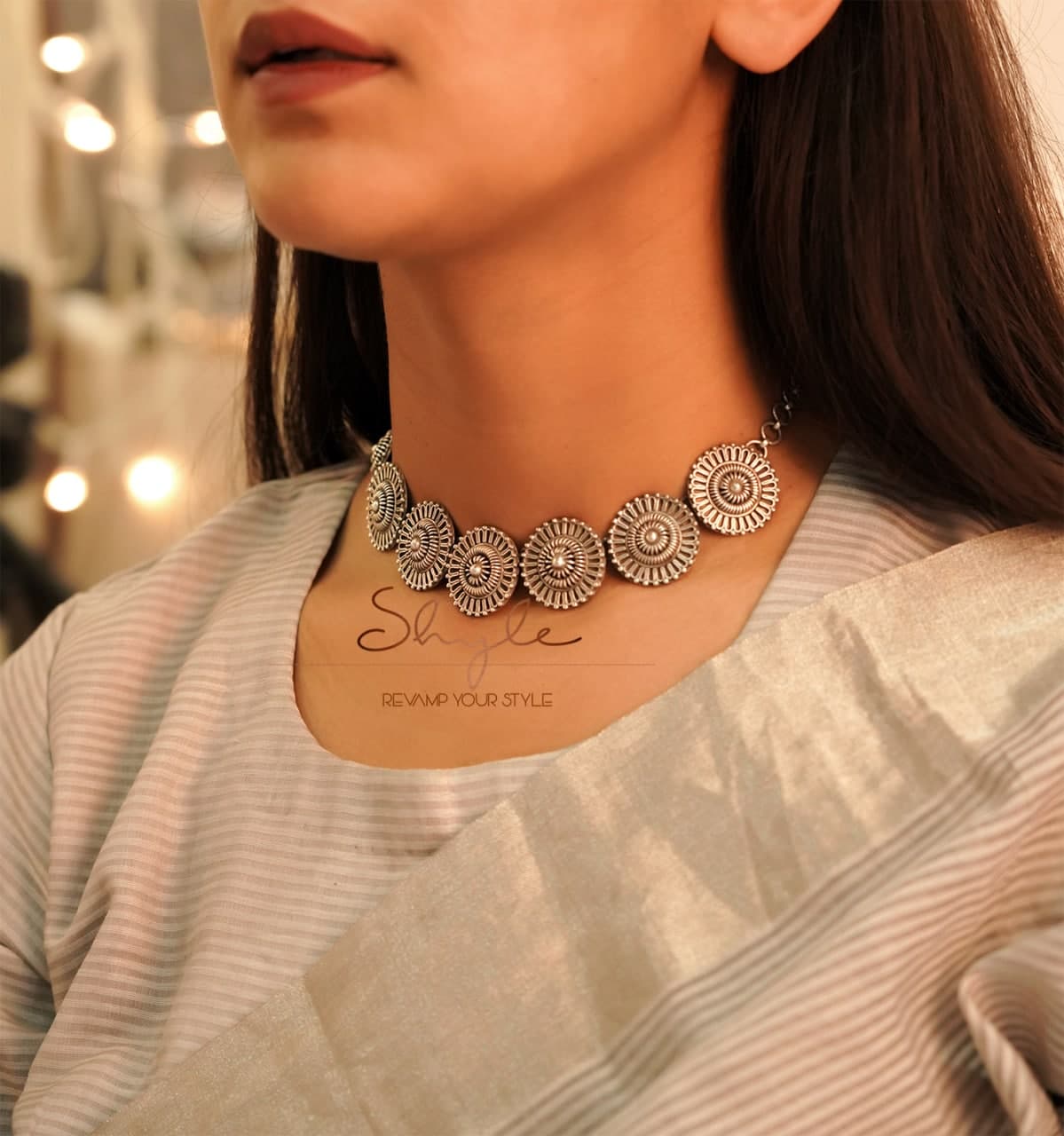 Adya Intricate Motif Sequence Necklace