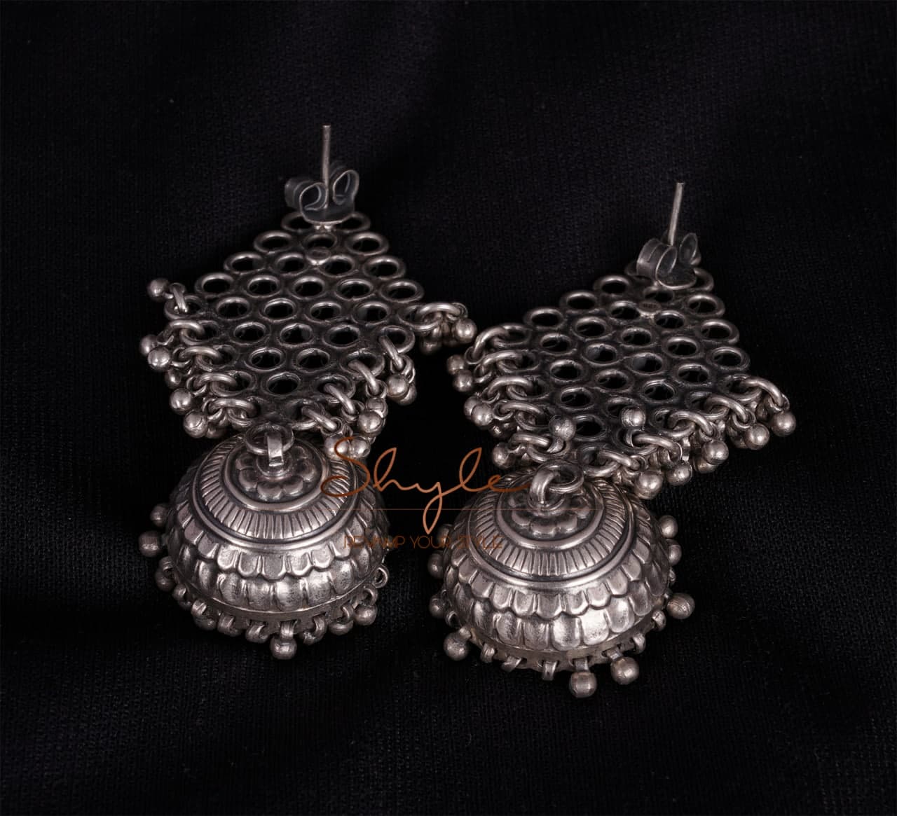 Tattva Intricate Jali Statement Grand Jhumka side
