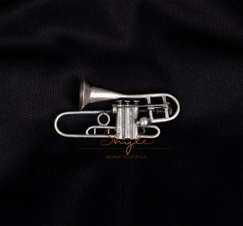 Anvaya Statement Trumphet Brooch back