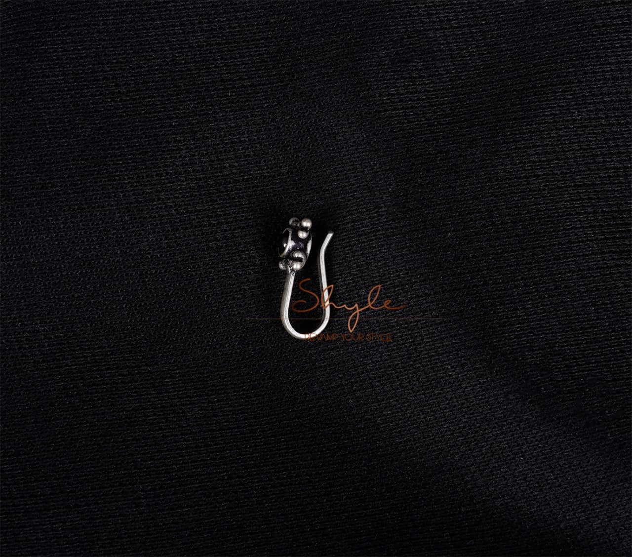 Moh Stone Studded Intricate Nose clip on side