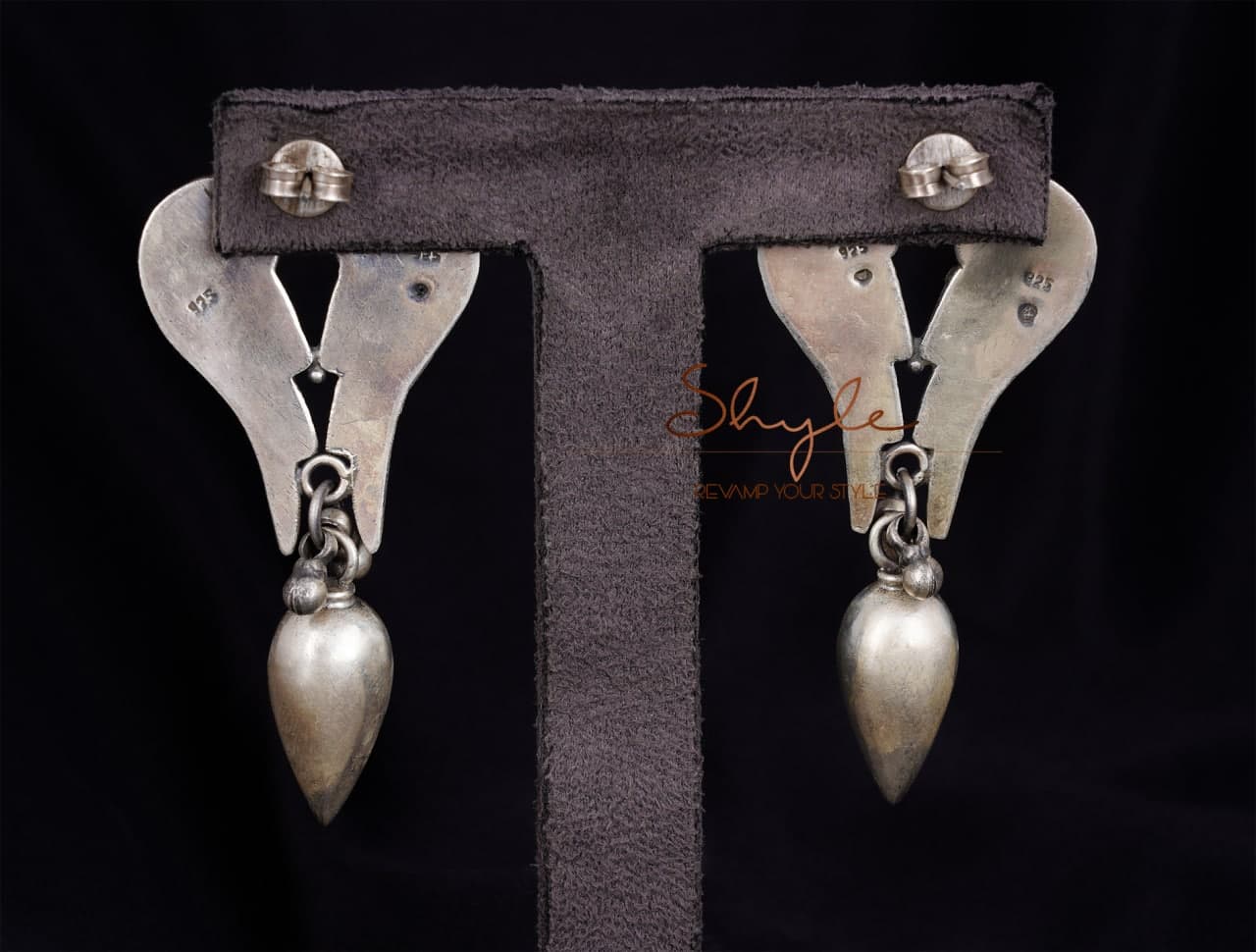 Dulari Dual Parrot Matte Drop Earrings back