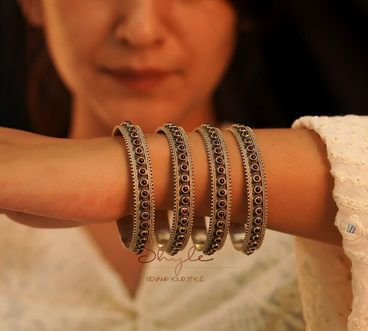 Tattva Intricate Jadau Embossed Bangle model