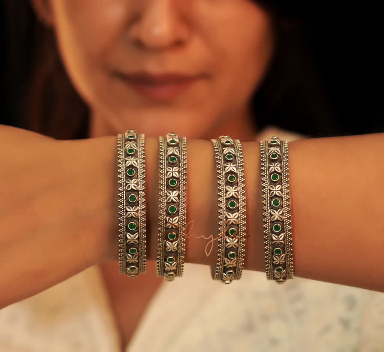 Tattva Intricate Jadau Embossed Bangle model