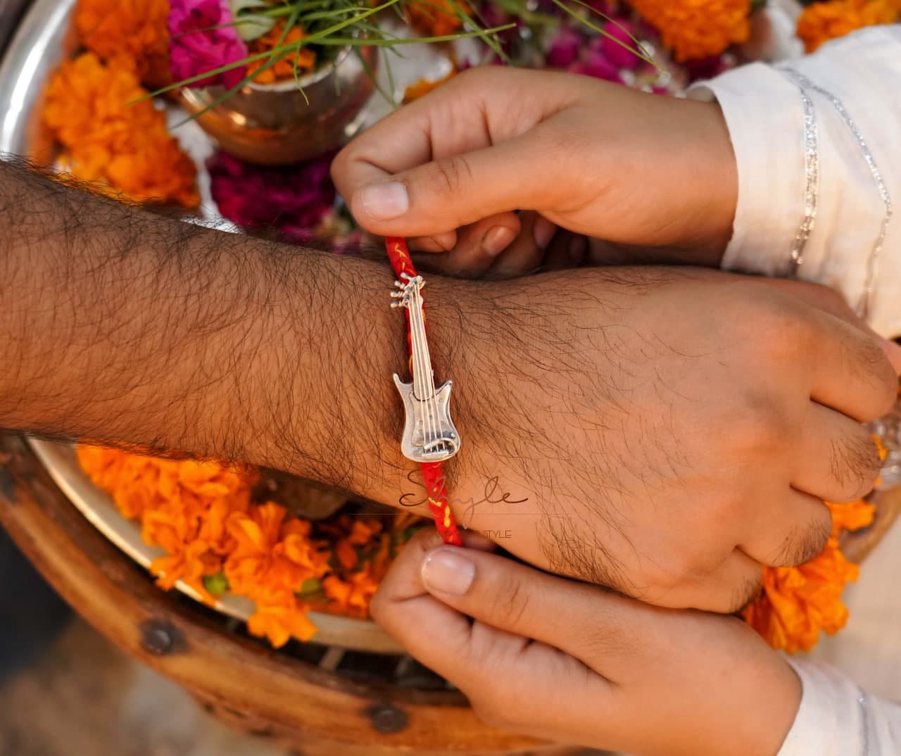 Anvaya Statement Guitar Rakhi cum Brooch