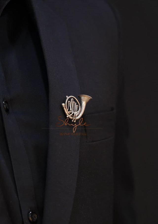 Anvaya Statement French Horn Brooch