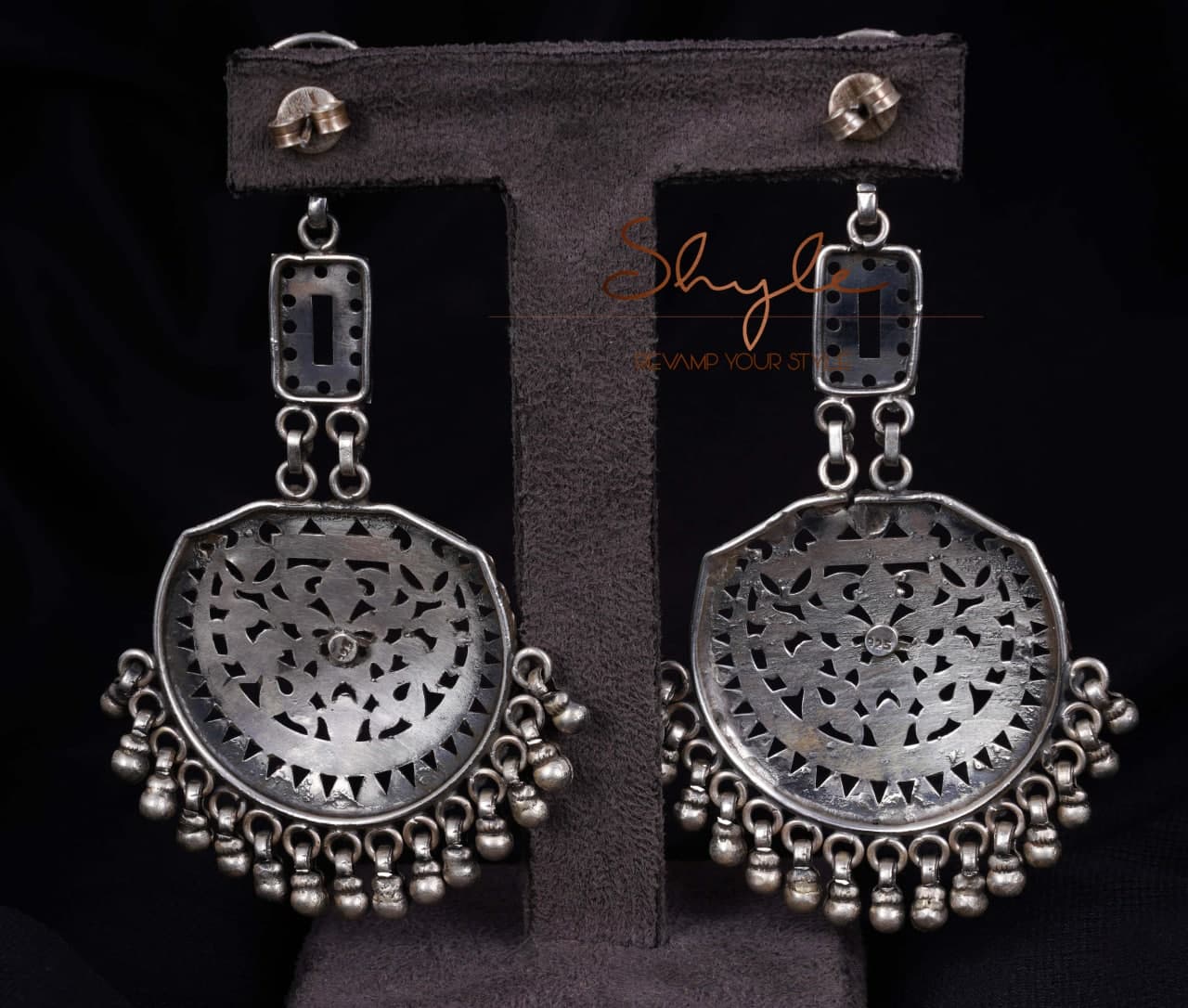 Dulari Carved Earrings back