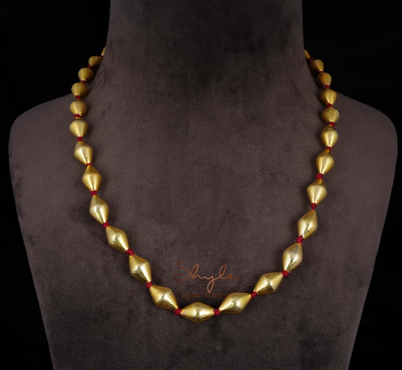 Tattva Gold Tone Dholki Beads Necklace