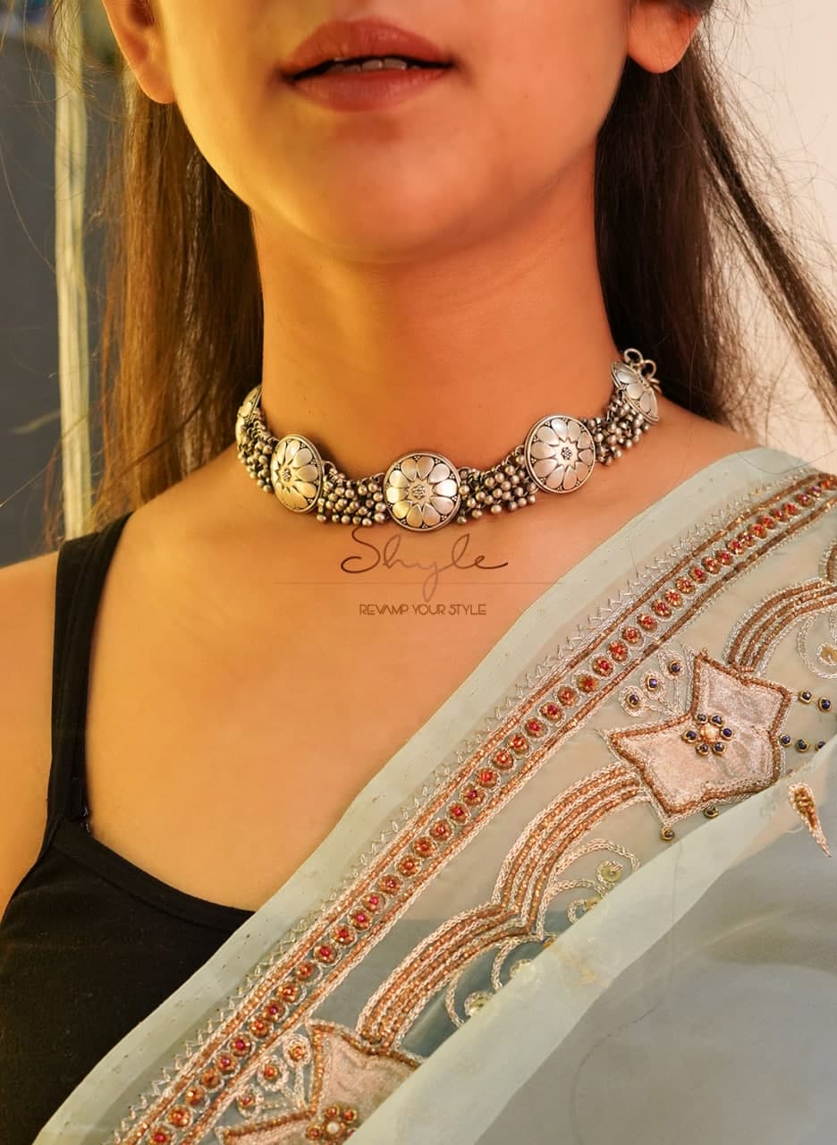 Moh Vintage Inspired Petal Ghughri Choker